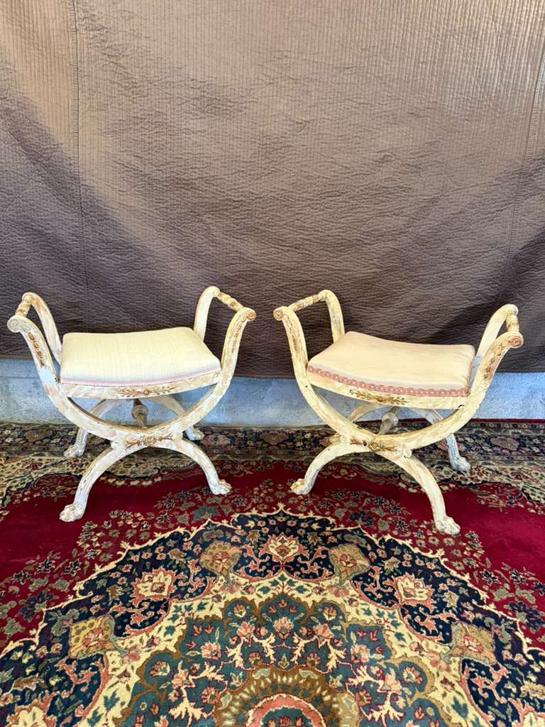 Neoclassical Curule Stools