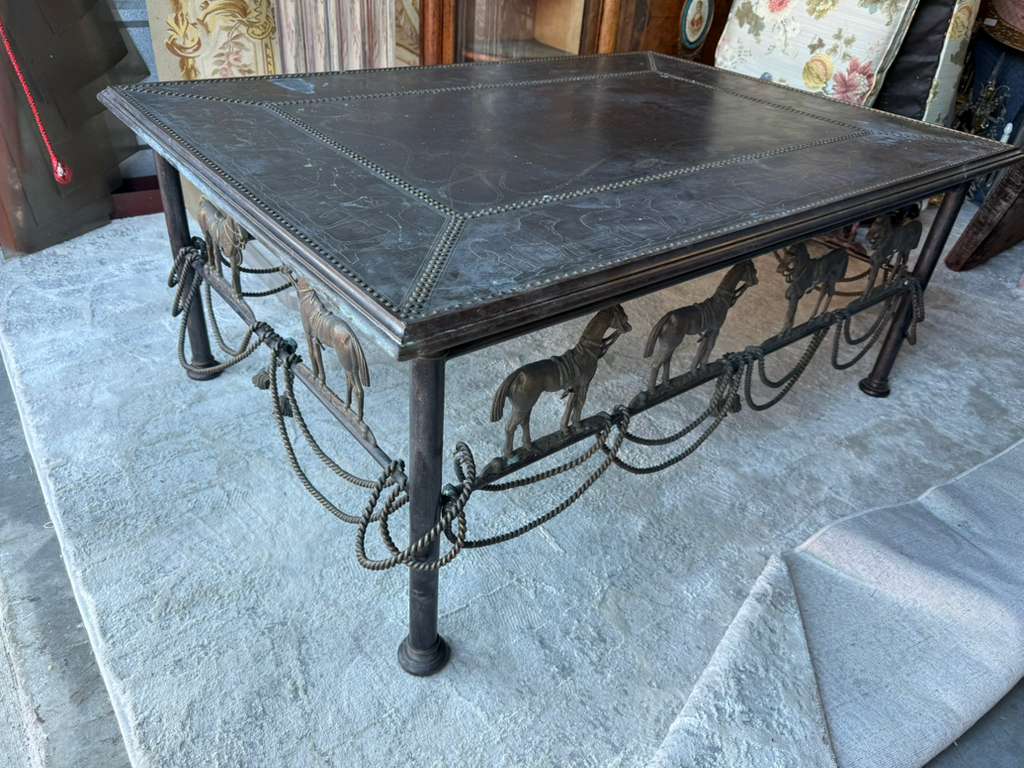 Bronze Equestrian Coffee Table